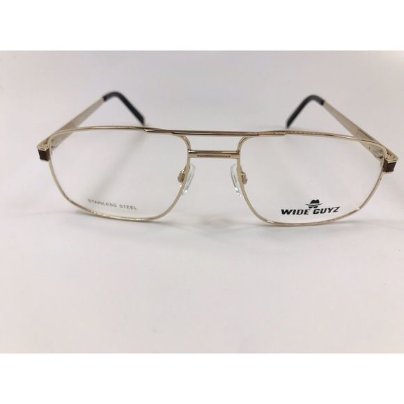 New Wide Guyz Gold & Brown ANTHONY Eyeglasses 58mm for The Stylish Large Man - Picture 4 of 13
